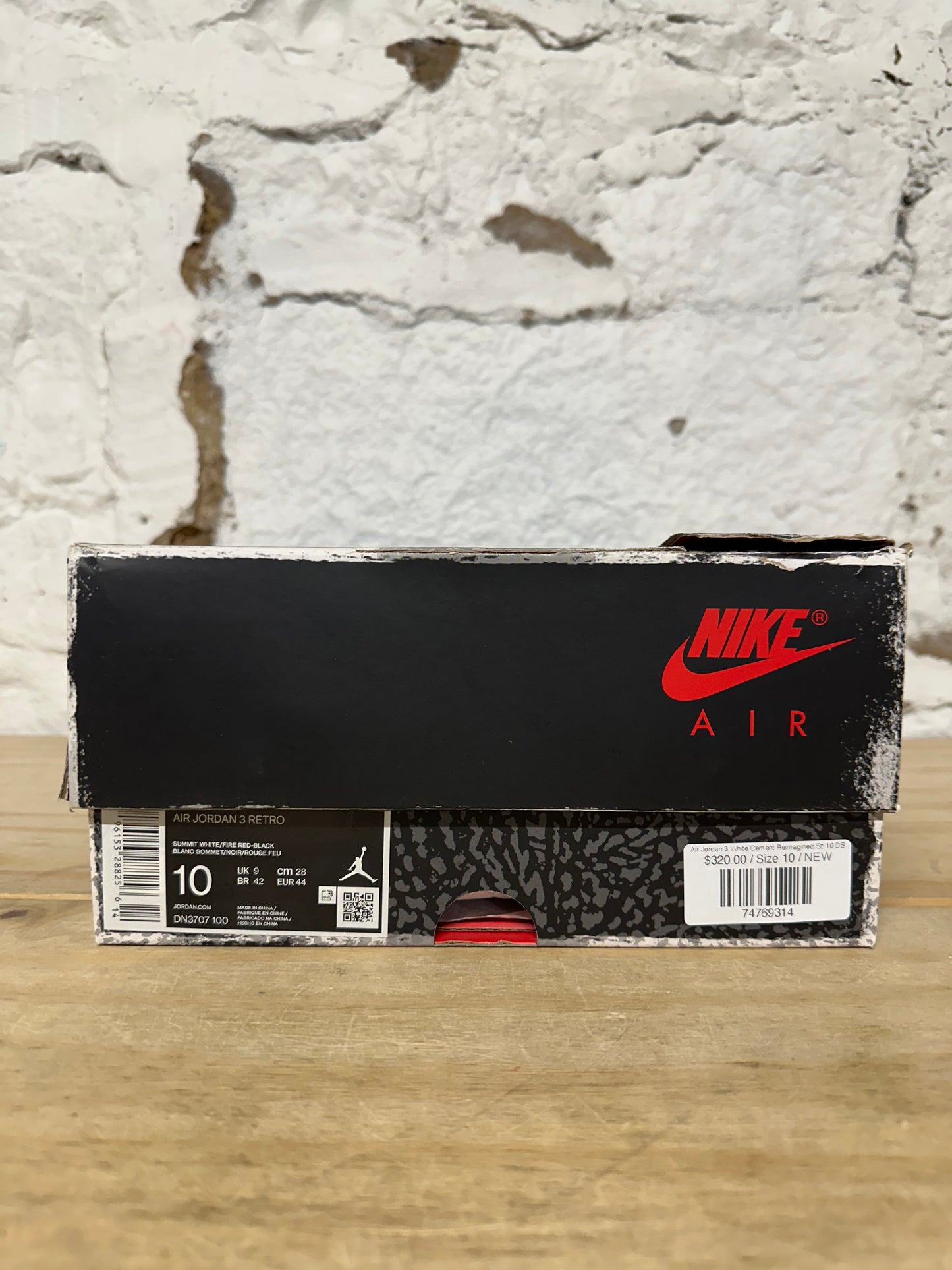 Air Jordan 3 White Cement Reimagined Sz 10 DS