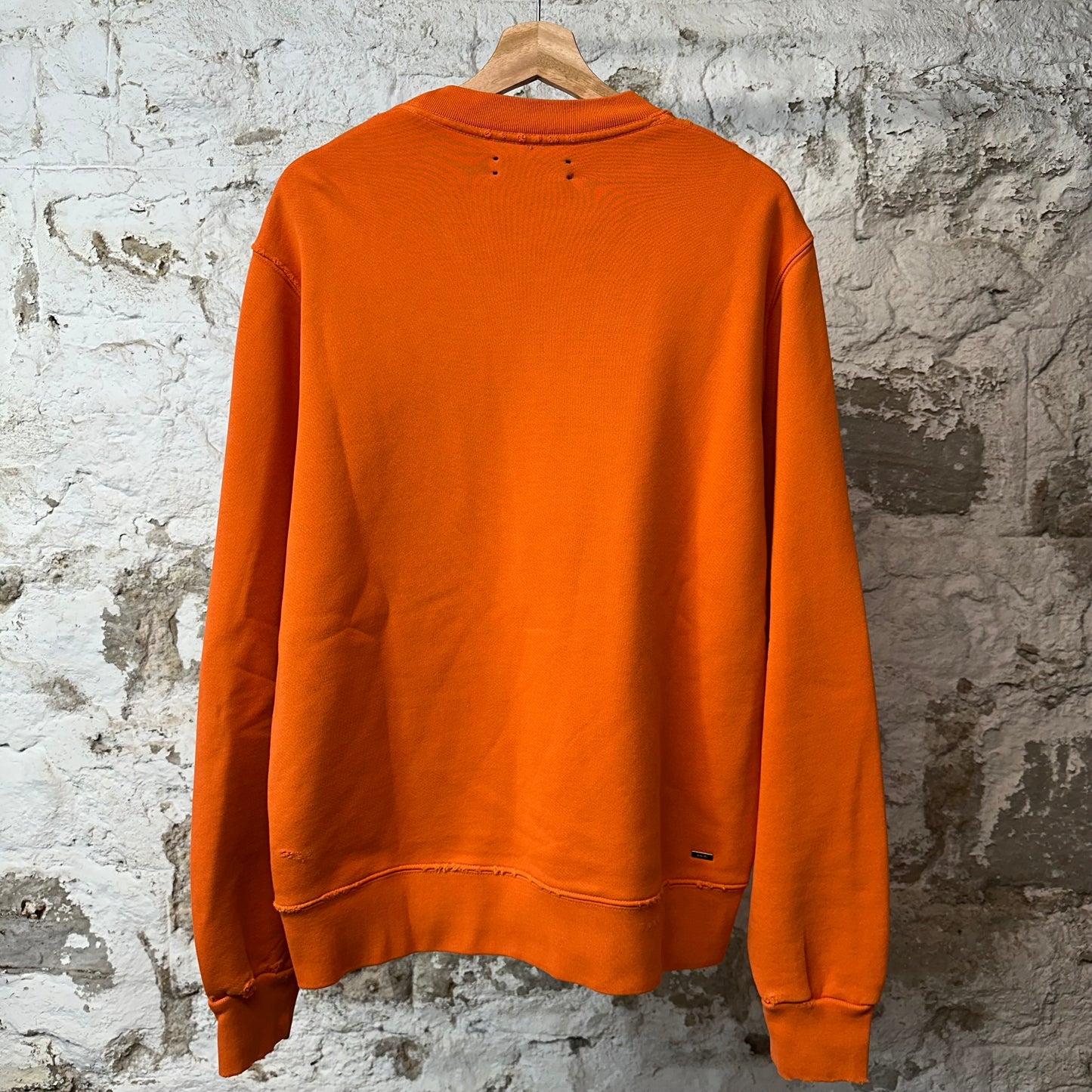 Amiri White Paisley Spell Crewneck Orange Sz M
