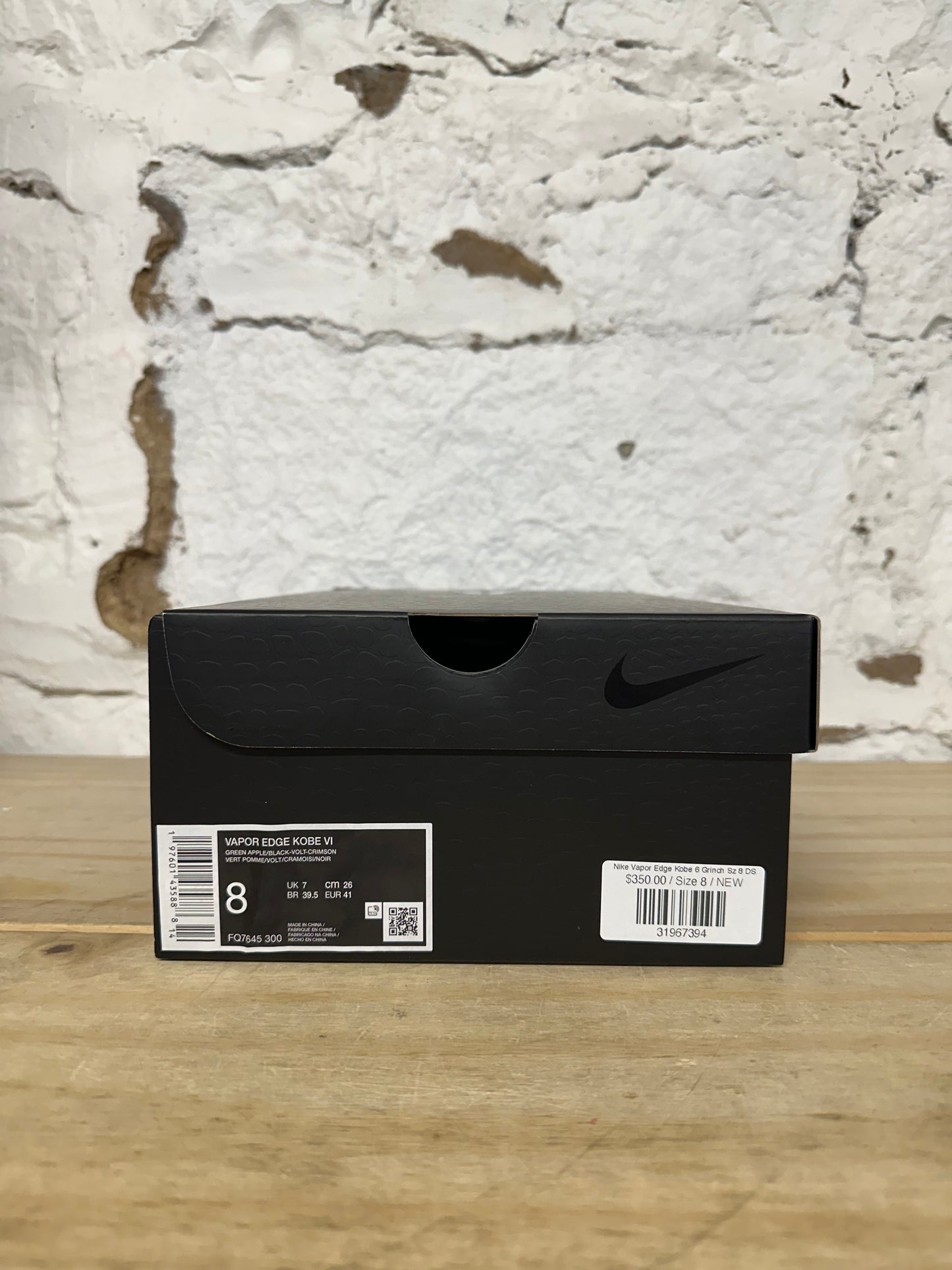 Nike Vapor Edge Kobe 6 Grinch Sz 8 DS