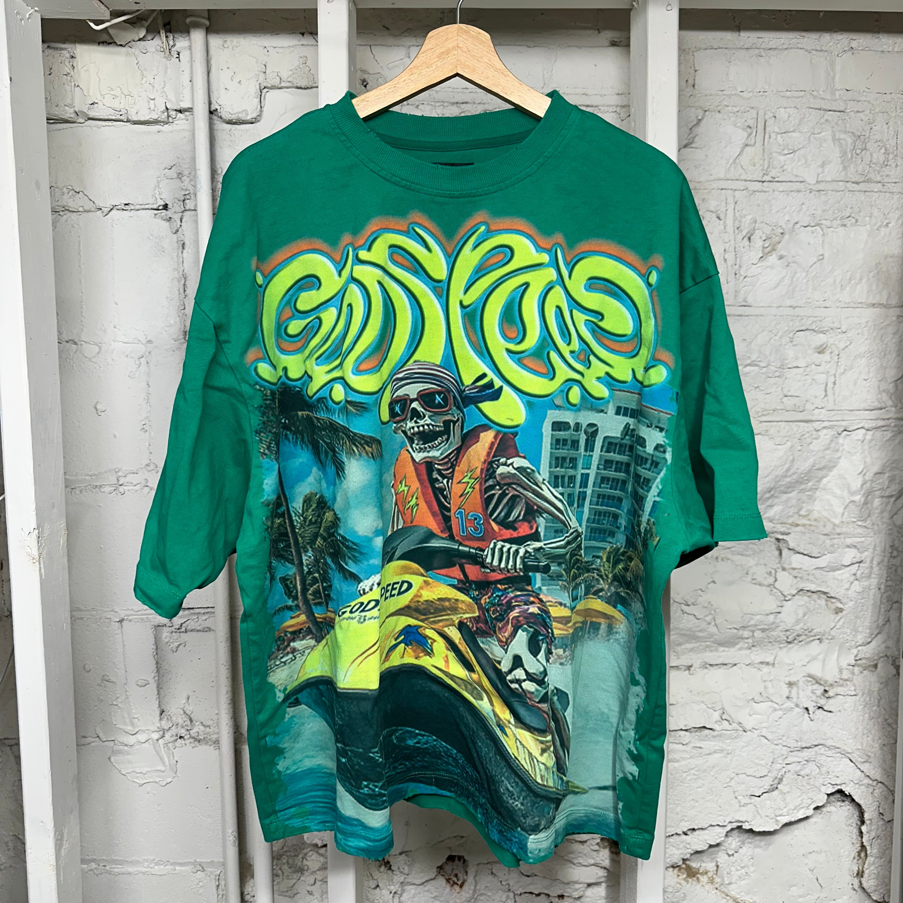Godspeed Jet Ski Green T-Shirt Sz XL