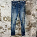 Amiri Plain Blue Honeycomb Denim Jeans Sz 31