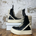 Rick Owens Geobasket Mega Bumber Black White Sneaker Sz 7 (40)