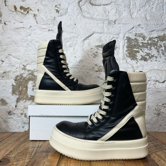 Rick Owens Geobasket Mega Bumber Black White Sneaker Sz 7 (40)