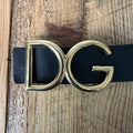Dolce Gabbana Gold Buckle Black Belt Sz (100/40)