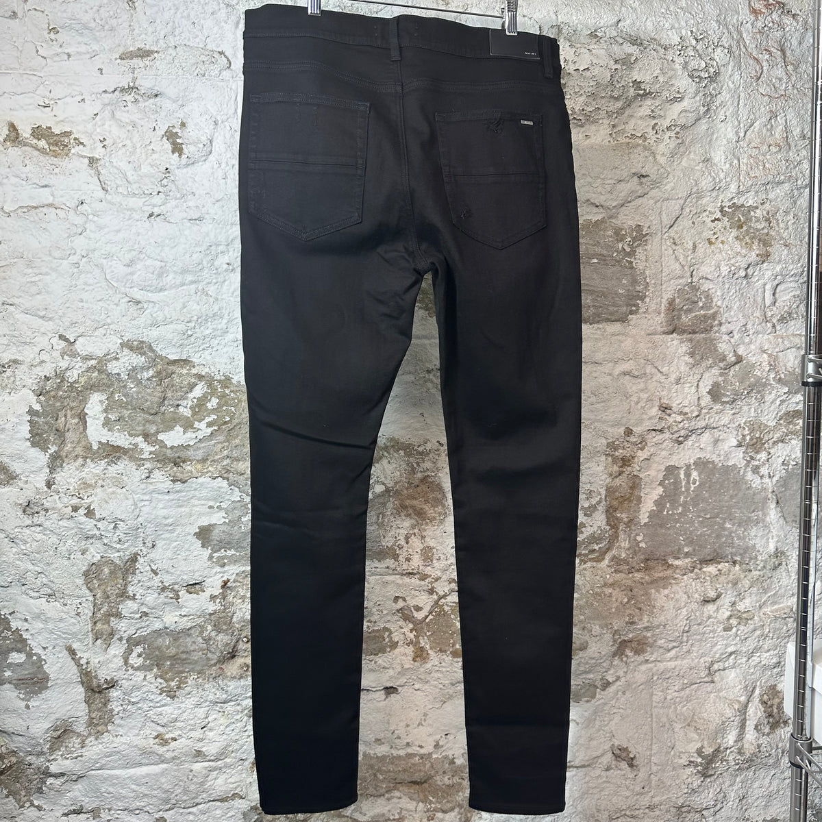 Amiri Knee Hole Black Denim Jeans Sz 38