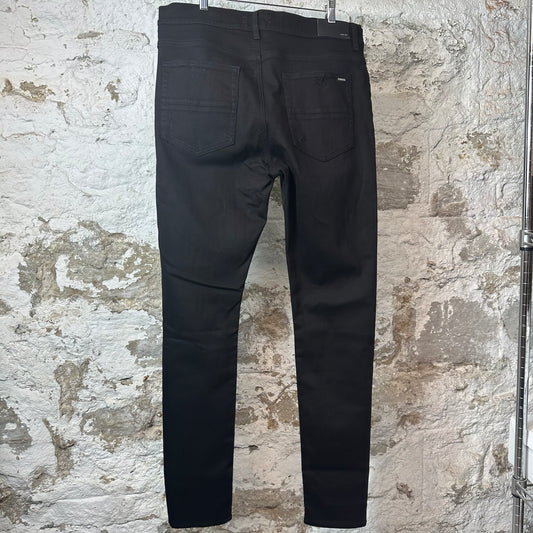 Amiri Knee Hole Black Denim Jeans Sz 38