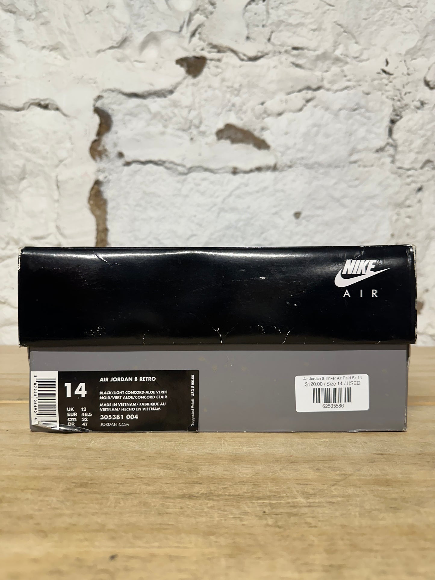 Air Jordan 8 Tinker Air Raid Sz 14