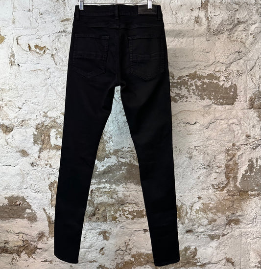 Amiri Plain Black Denim Jeans Sz 31