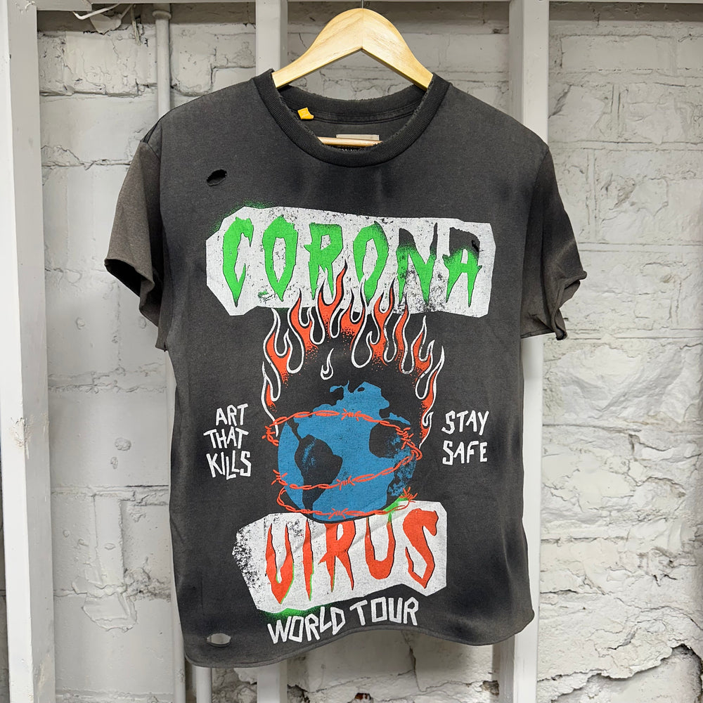 Gallery Dept Corona Virus Grey T-Shirt Sz S