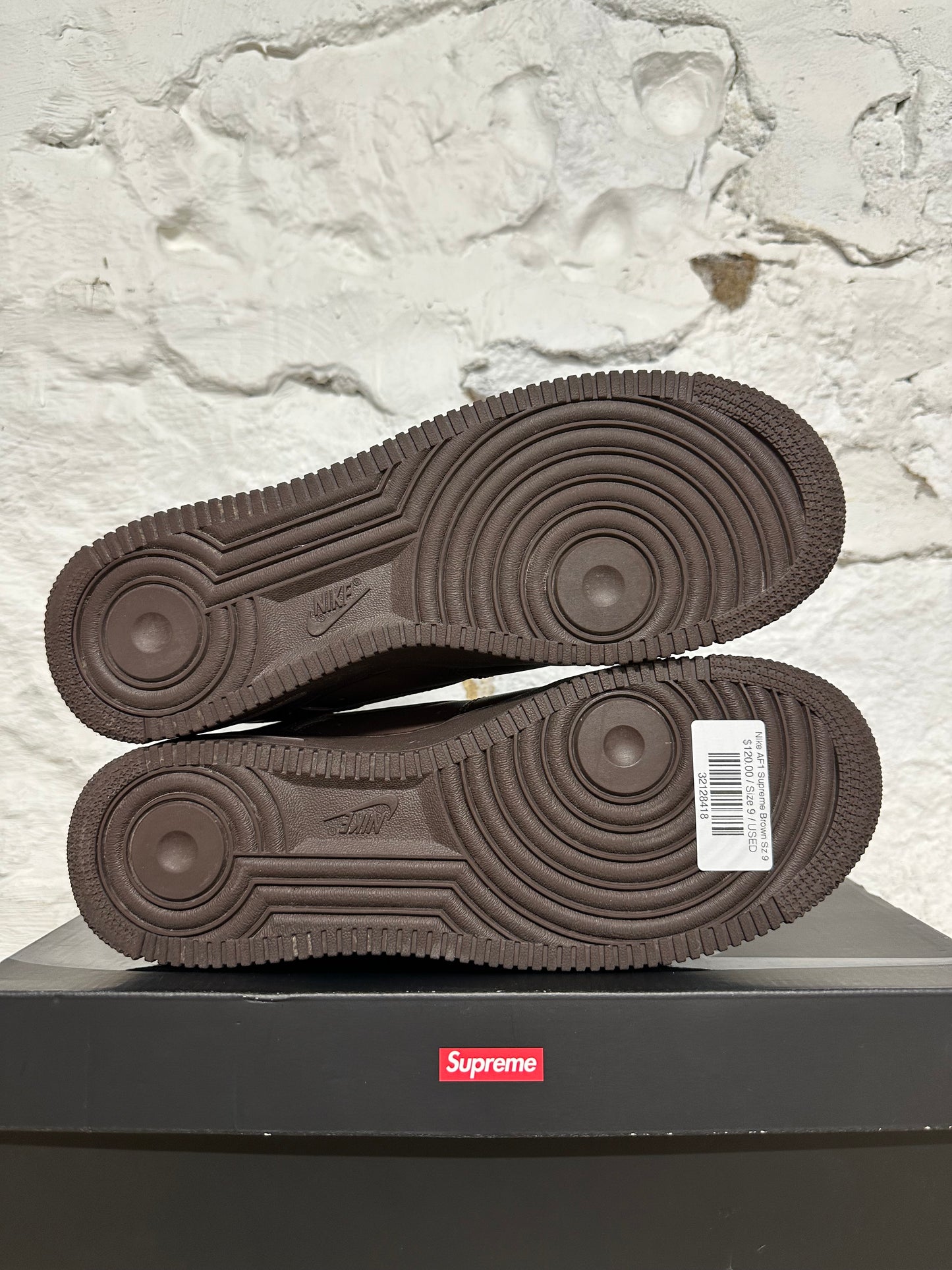 Nike AF1 Supreme Brown Sz 9