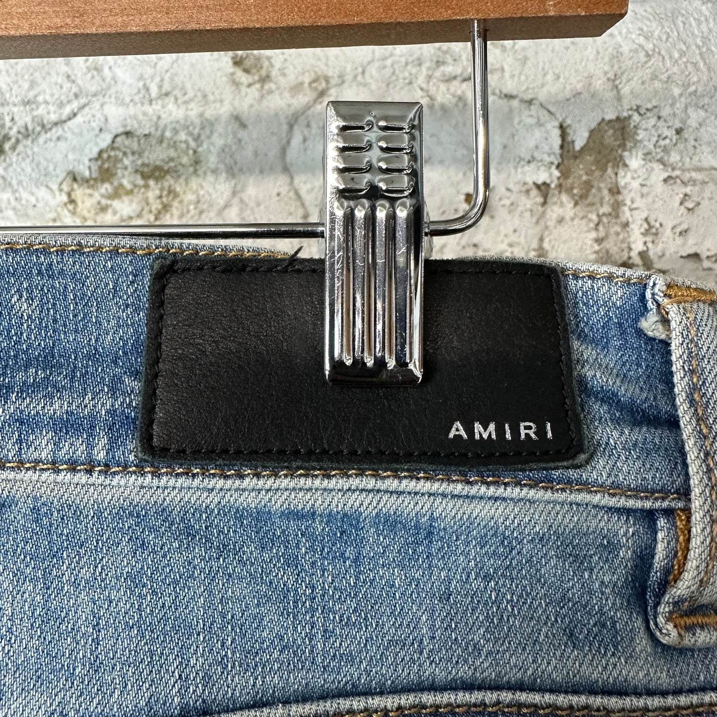 Amiri MX2 Blue Black Patch Blue Denim Sz 31
