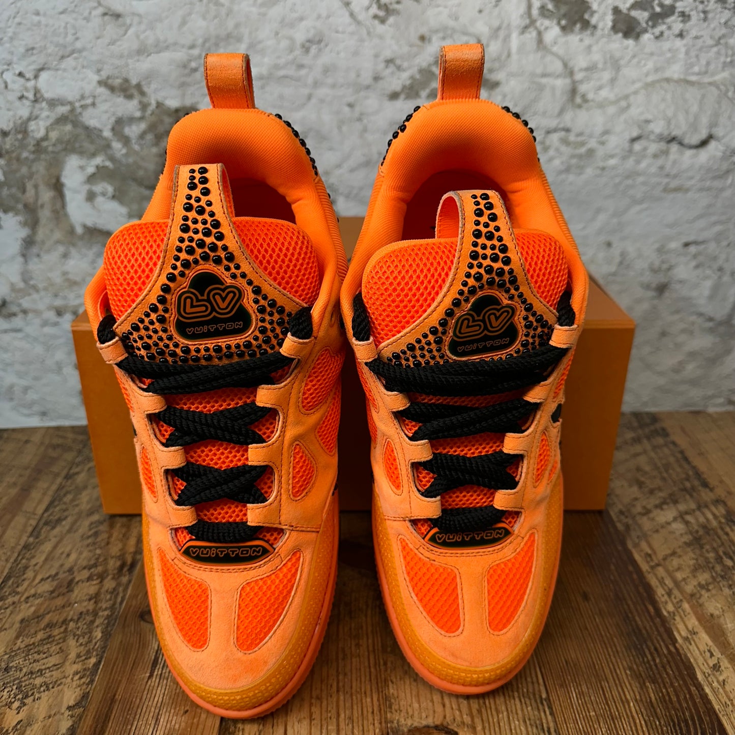 Louis Vuitton Skate Orange Black Sz 10.5 (9LV)