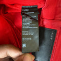 Amiri MX1 Red Leather Red Denim Jeans Sz 32