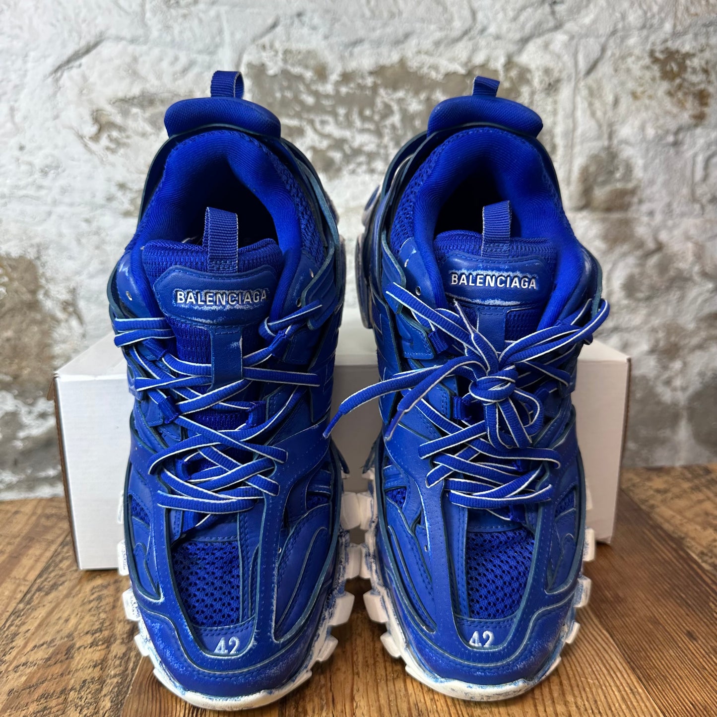 Balenciaga Track Runner Blue Dyed Sneaker Sz 9 (42)
