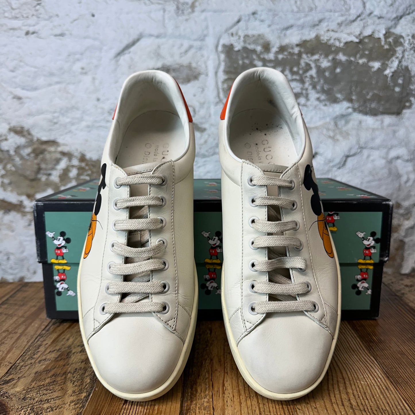 Gucci Mickey Mouse Cream Ace Sneaker Sz 8.5