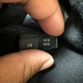 Amiri MX1 Black Leather Black Waxed Denim Jeans Sz 29