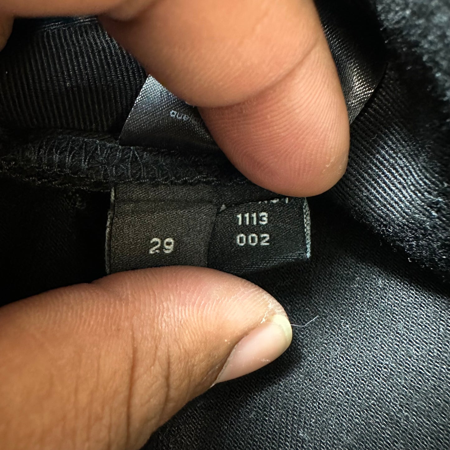 Amiri MX1 Black Leather Black Waxed Denim Jeans Sz 29