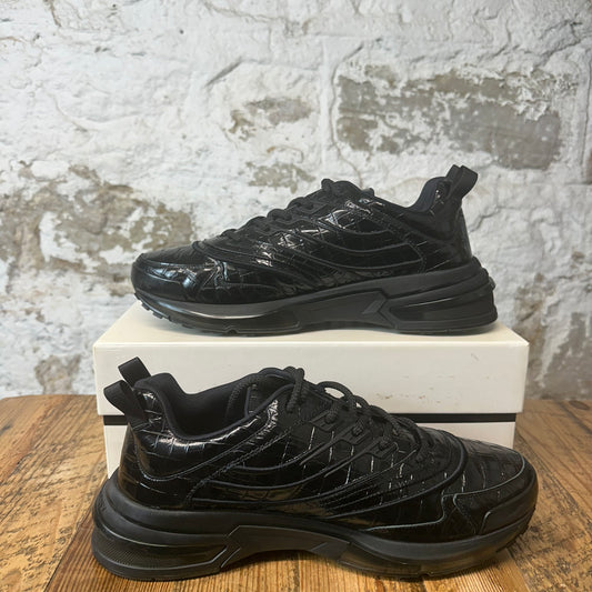 Givenchy Triple Black Croc Embossed Sneaker Sz 12 (45)