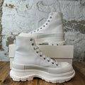 Alexander McQueen High Grafitti Spell White Tread Boot Sz 11 (44)