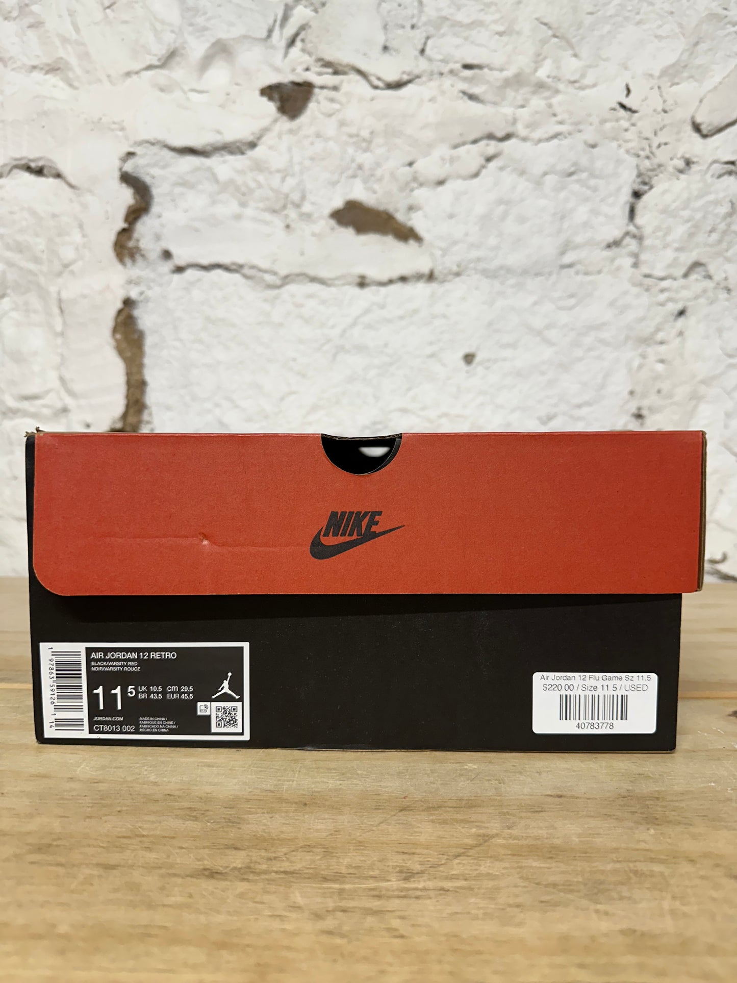 Air Jordan 12 Flu Game Sz 11.5