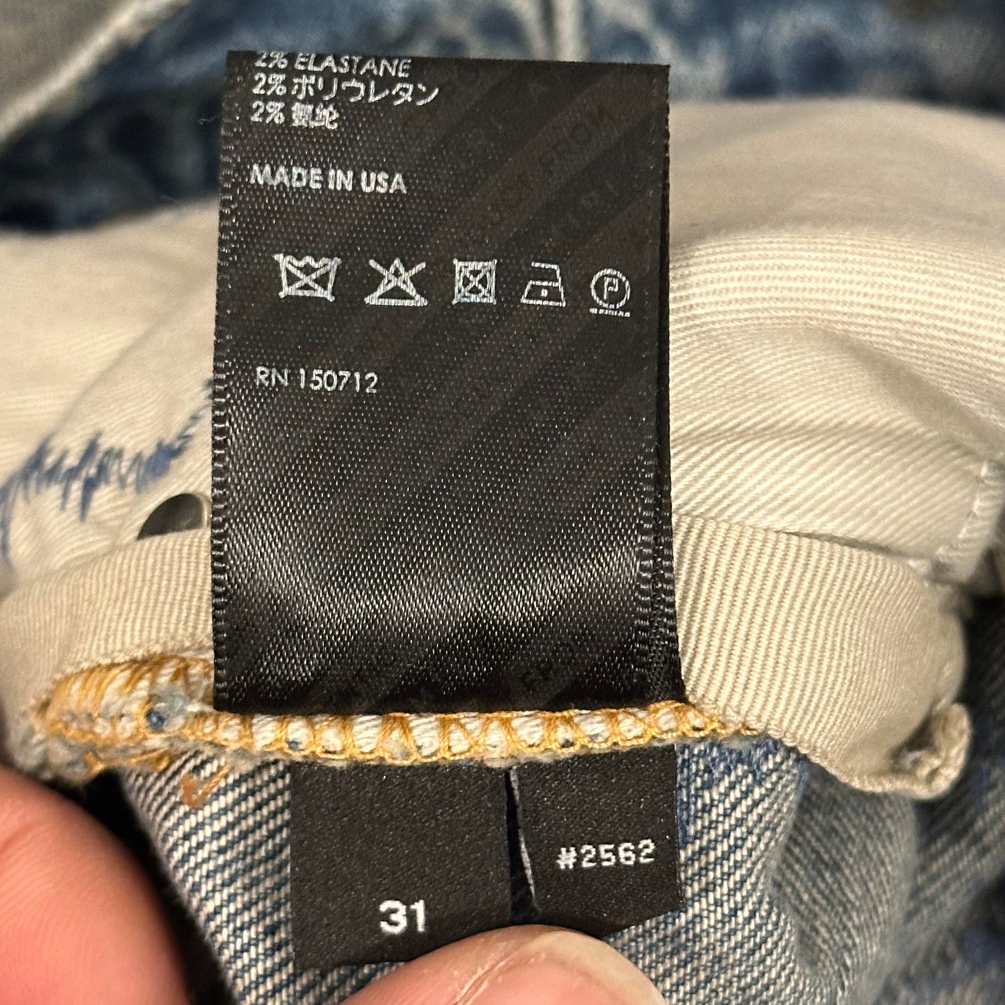 Amiri Jeans Patchwork Bandana Sz 31