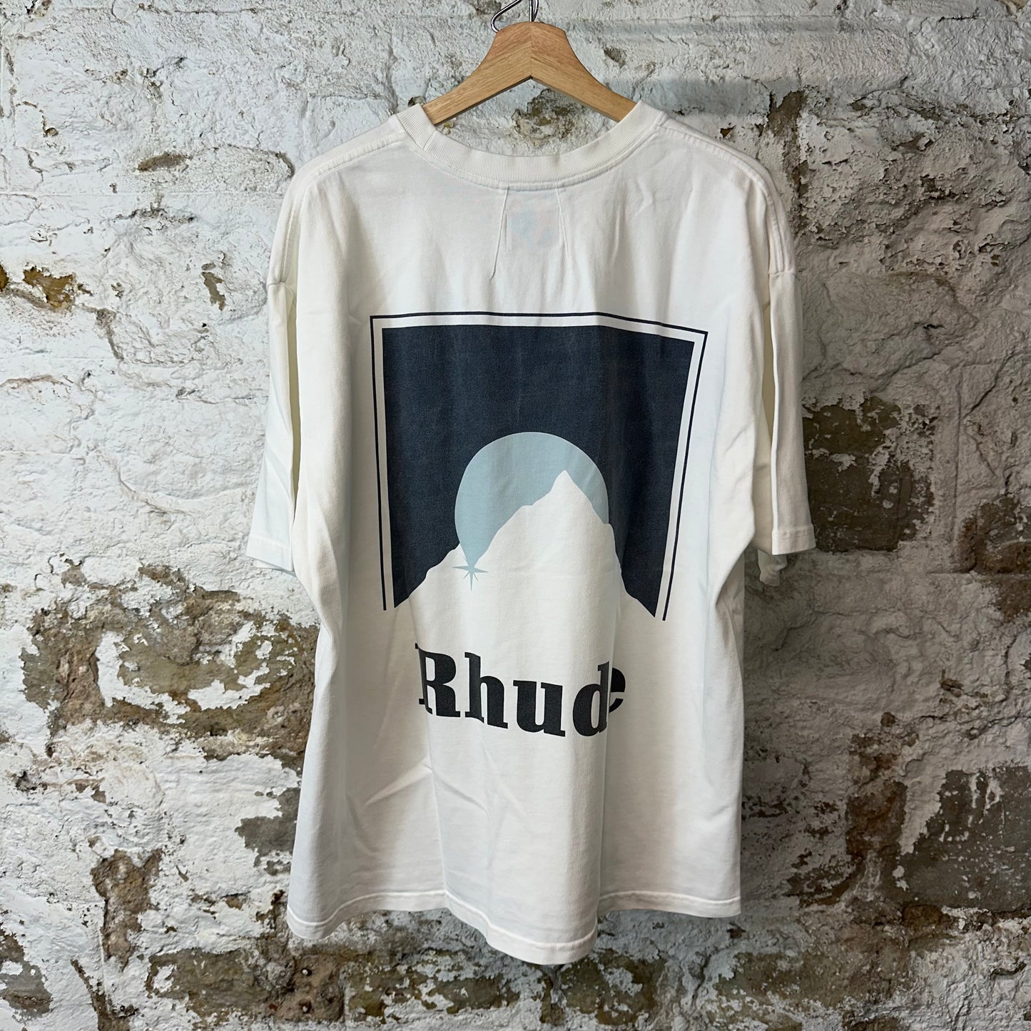 Rhude Grey Moon White T-Shirt Sz XL