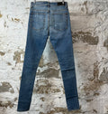 Amiri MX1 Black Leather Dark Blue Denim Jeans Sz 29 DS