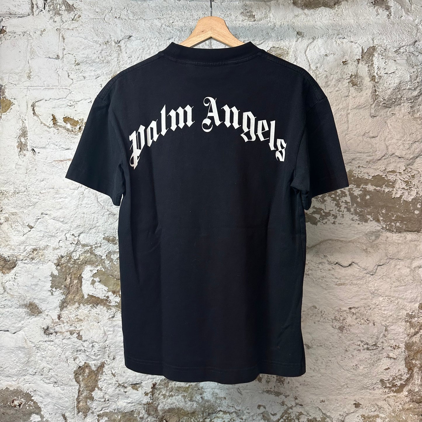 Palm Angels Alligator T-shirt Black Sz XS (Bleach Stains)