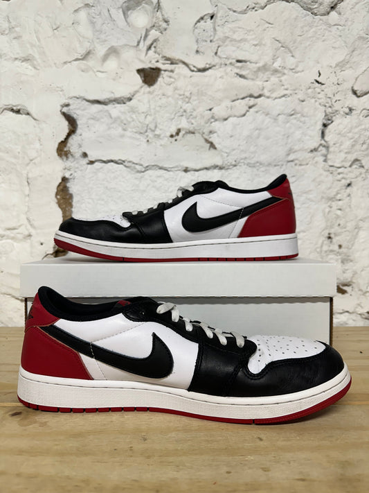 Air Jordan 1 Low Black Toe Sz 12