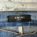 Amiri MX1 Orange Paisley Thrasher Blue Denim Jeans Sz 28