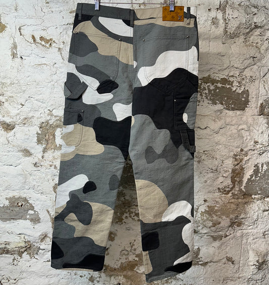 Louis Vuitton Kid Super Patchwork Portrait Denim Jeans Sz 36 DS