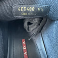 Prada Americas Cup Royal Blue Patent Black Sneaker Sz 9.5