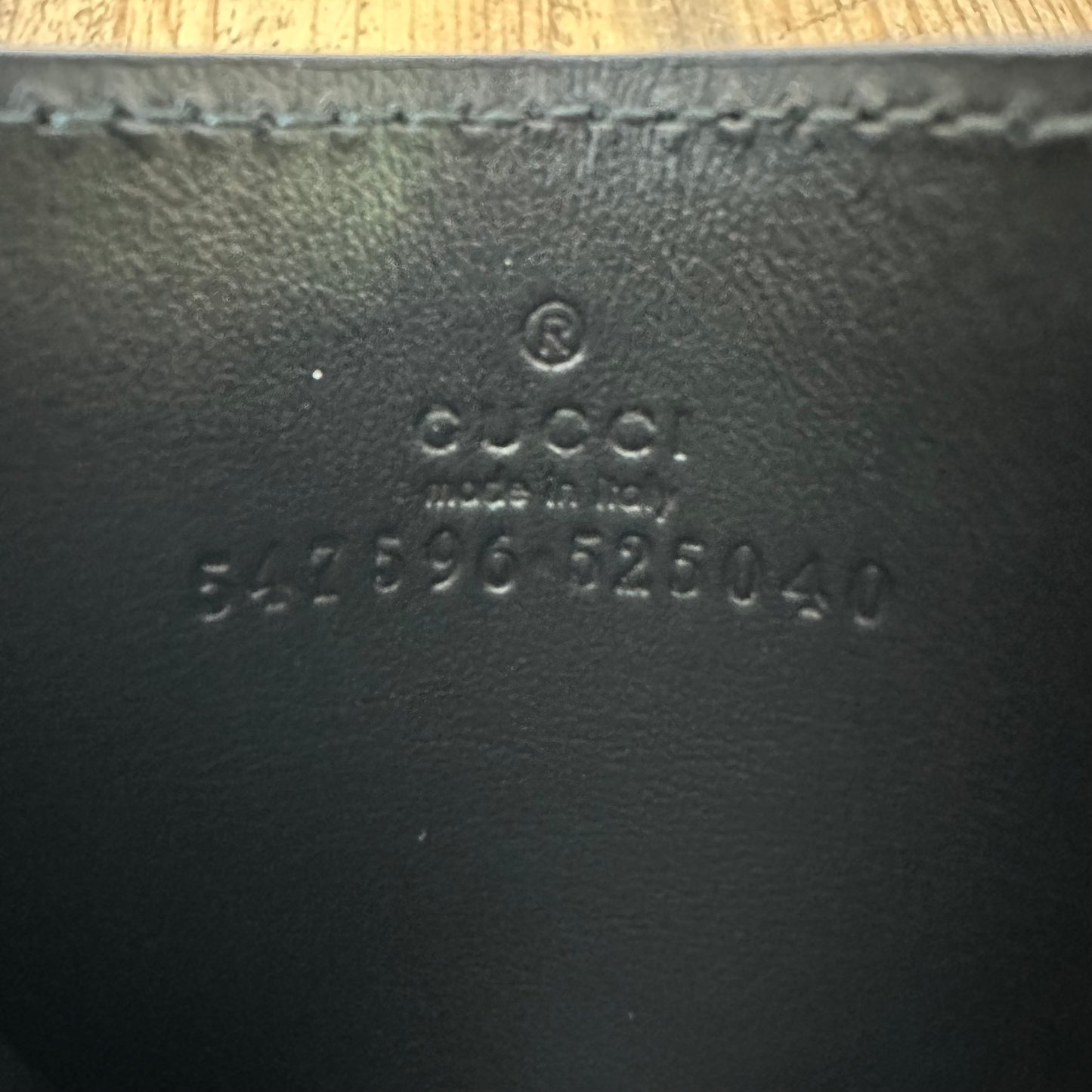 Gucci Gold Logo Black Leather Card Holder