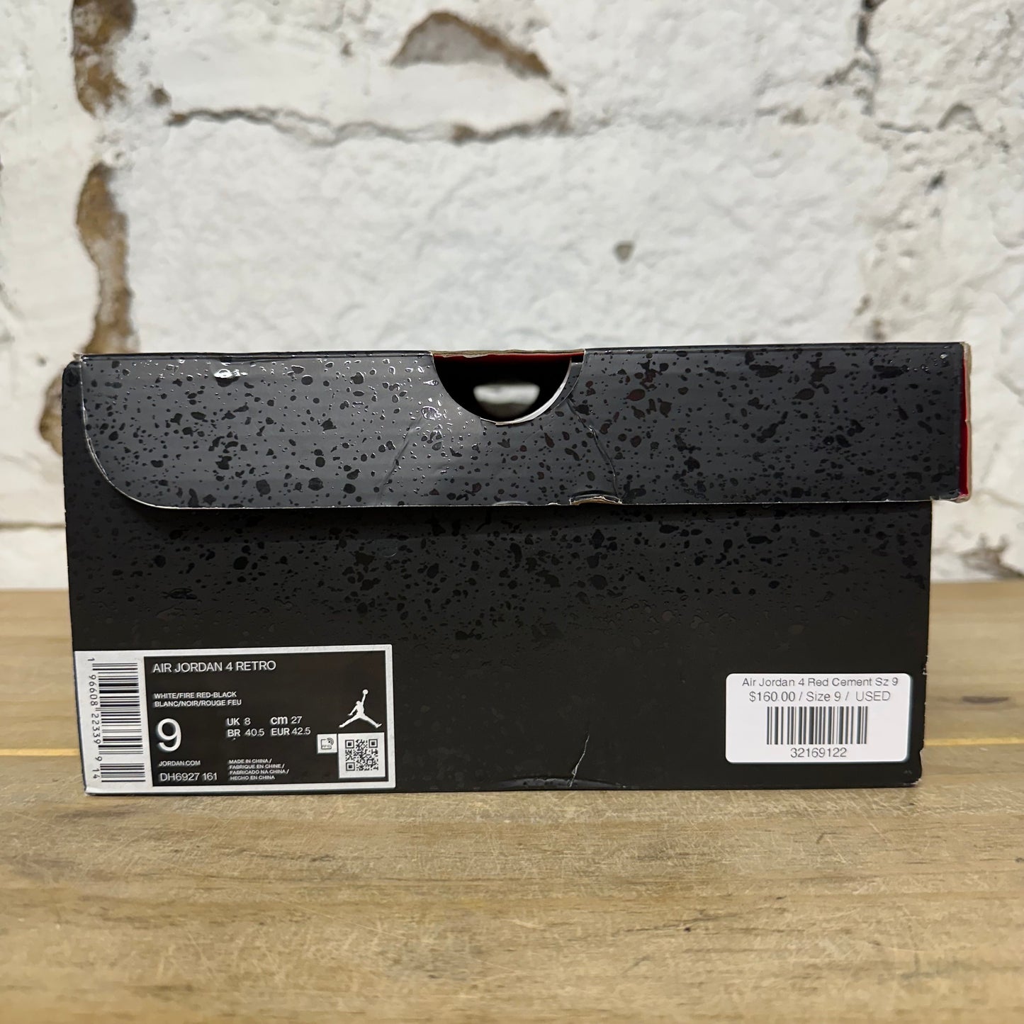 Air Jordan 4 Red Cement Sz 9