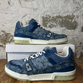 Louis Vuitton Denim Monogram Trainer Sneaker Sz 11.5 (10LV)