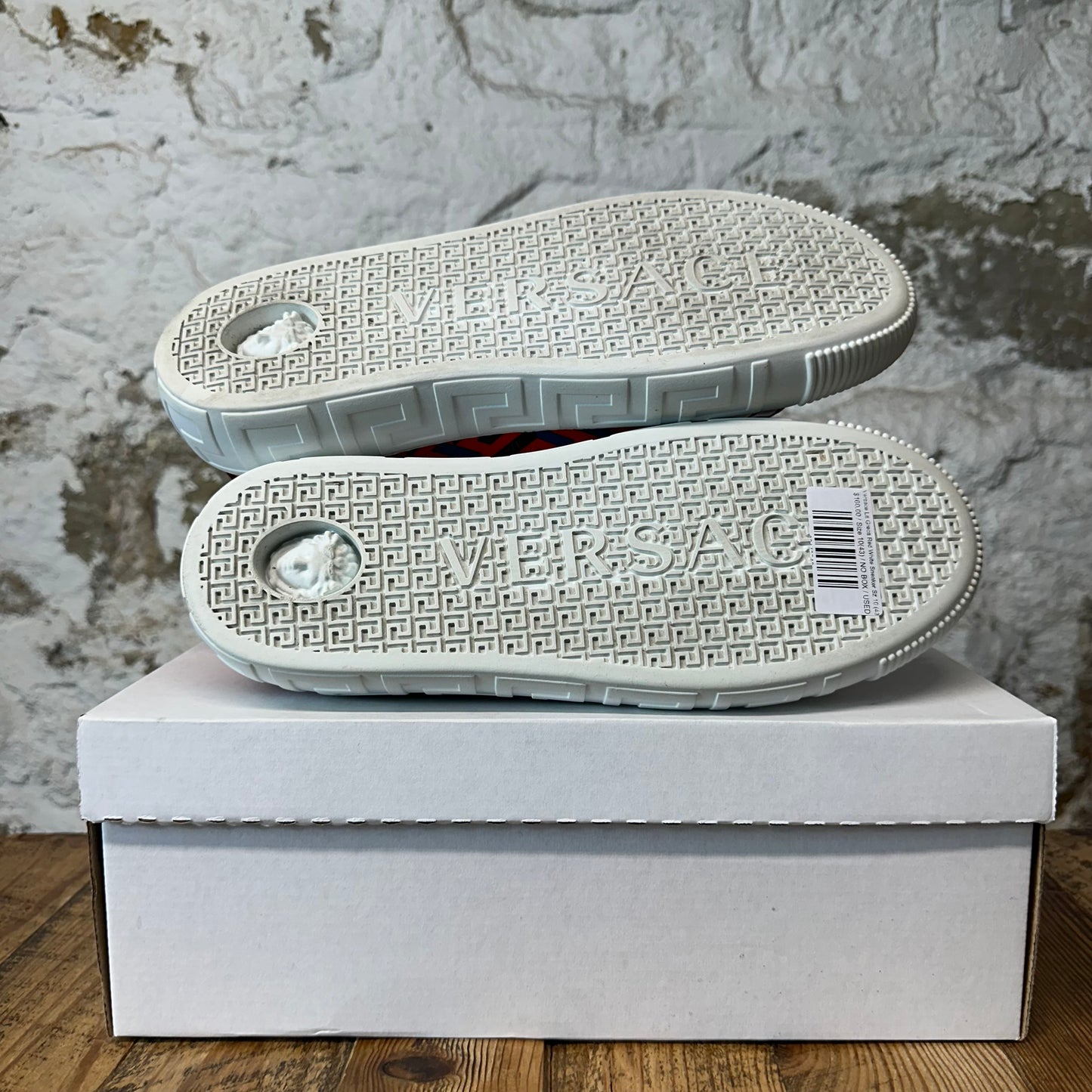 Versace La Greca Red White Sneaker Sz 10 (43)