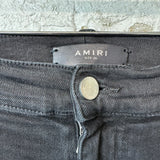 Amiri Knee Rip Paint Splatter Black Denim Jeans Sz 36