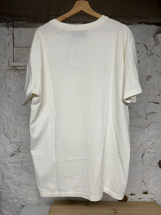 Gucci GG Logo White T-Shirt Sz M