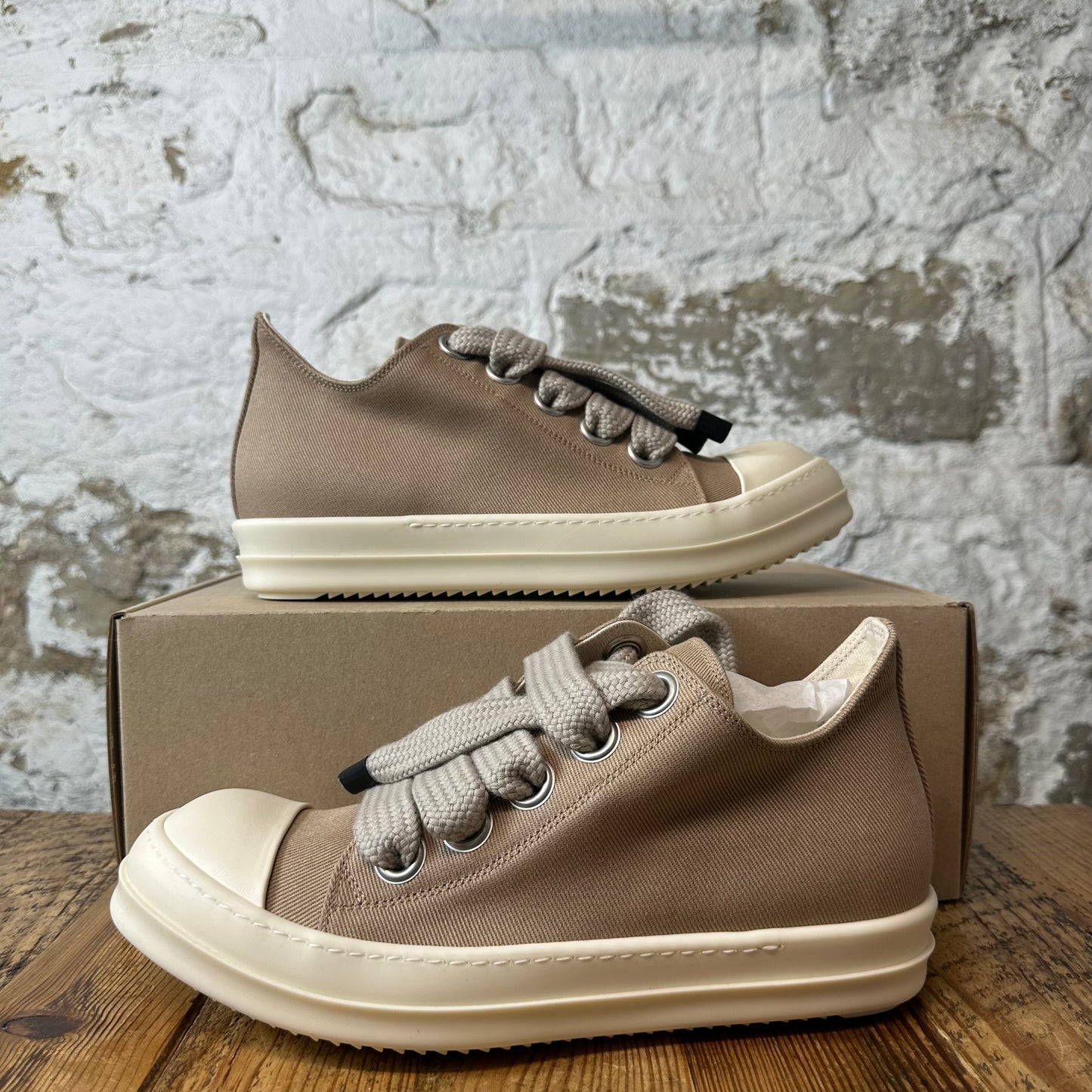 Rick Owens Jumbo Lace Flesh Milk Sneaker DS