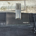 Amiri Green Camo Bones Black Denim Jeans Sz 31