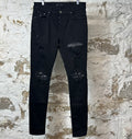 Amiri MX1 Grey Paisley Black Denim Jeans Sz 34