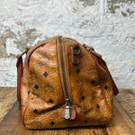 MCM Cognac Boston Bag