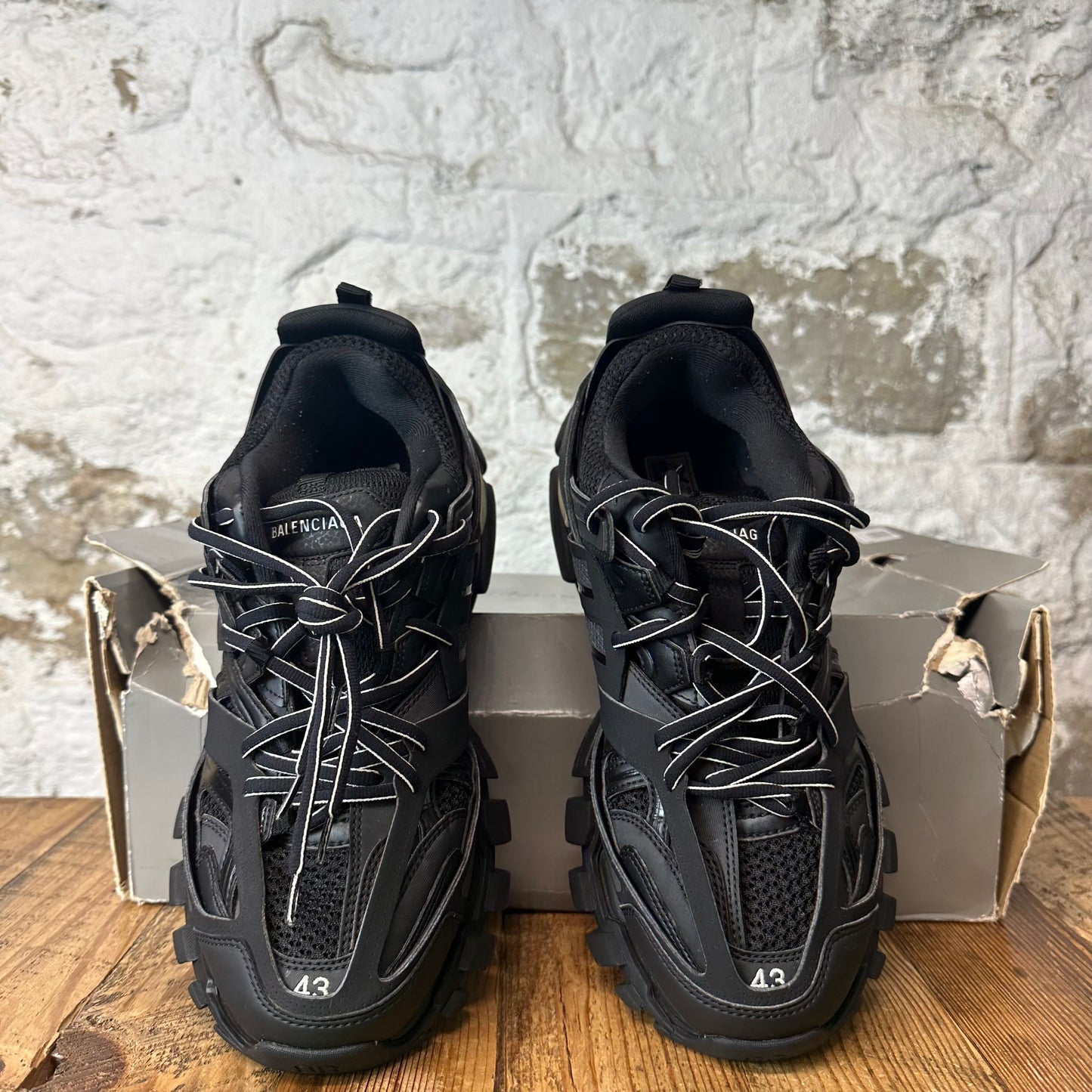 Balenciaga Track Runner Triple Black LED Sneaker Sz 10 (43)