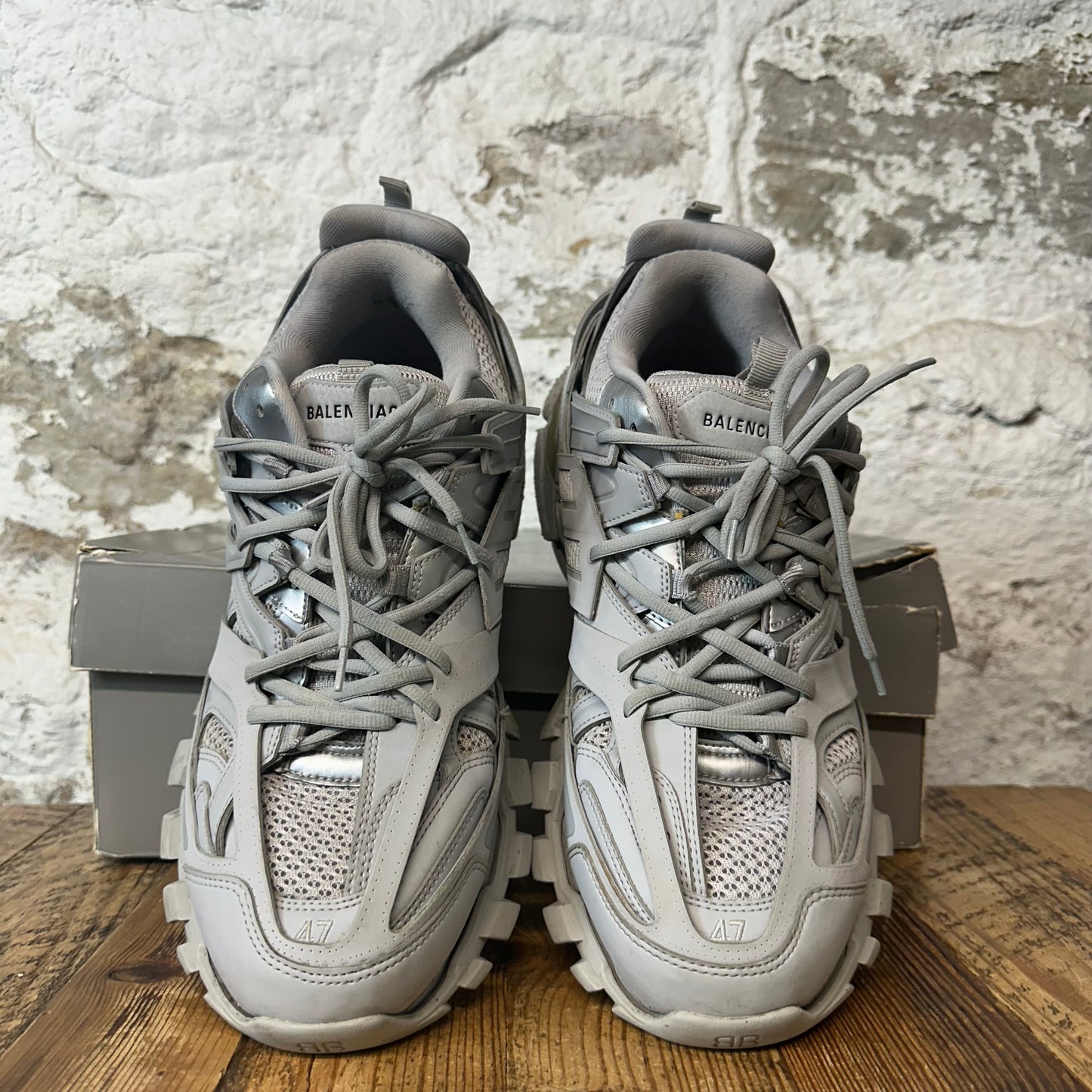 Balenciaga Track Runner Triple Grey Sneaker Sz 14 (47)
