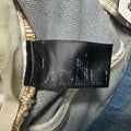 Amiri MX1 Cream Suede Blue Denim Jeans Sz 32