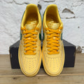 Nike Air Force 1 Low Patent Leather Topaz Gold Pine Green Sz 11 DS