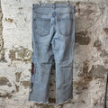 Satoshi Nakamoto Nessa Printed Blue Denim Jeans Sz 34
