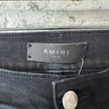 Amiri MX1 Grey Art Patch Black Denim Jeans Sz 32
