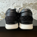 Chanel CC Triple Black Leather White Trainer Sneaker Sz 9 (42)