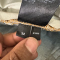Amiri MX1 Cream Suede Blue Denim Jeans Sz 32